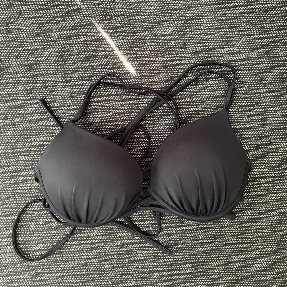 Strappy push up bikini top